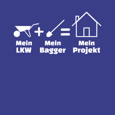 Motiv Schubkarre Schaufel Haus Hausbau Bauherren Outfit