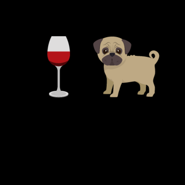 Motiv Mops-Motiv für Wein-Liebhaber