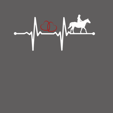 Motiv Heartbeat Horse Reiten Pferde Shirt
