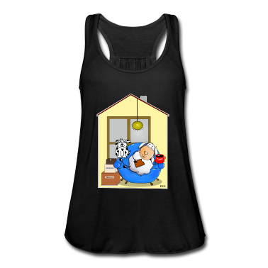 Einzug Tank Top - Haus und Hund weiße Kontur
