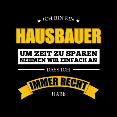 Motiv Geschenkidee Hausbauer