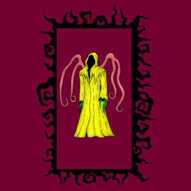 Motiv König in gelb 04 mit Rahmen