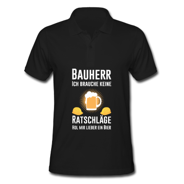 Einzug Poloshirt - Bauherr Richtfest Bier lustig Spruch Geschenkidee