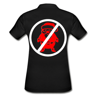 Einzug Poloshirt - Weihnachten Weihnachtsmann Lustig Verboten Schild