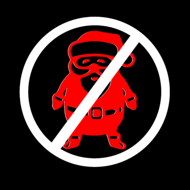 Motiv Weihnachten Weihnachtsmann Lustig Verboten Schild