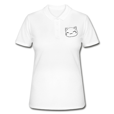 Einzug Poloshirt - Nemuri Neko, Schlafende Katze, schwarz