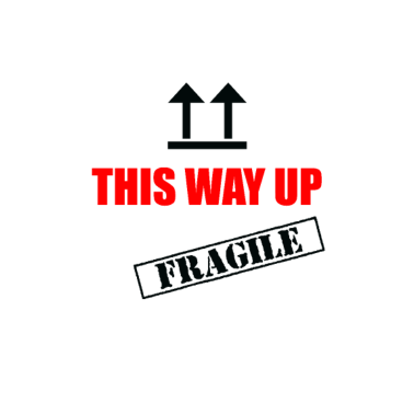 Motiv This way up Umzug Umzugskarton Lager lustig Humor