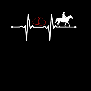 Motiv Heartbeat Horse Reiten Pferde Shirt