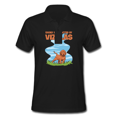 Einzug Poloshirt - Vizsla Design für einen Magyar Vizsla Fan