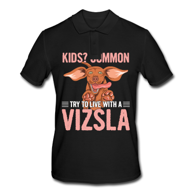 Einzug Poloshirt - Hundefreund Spruch für einen Magyar Vizsla Züchter