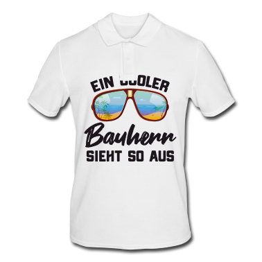 Einzug Poloshirt - Cooler Bauherr Geschichtsmaske Mundnasemaske