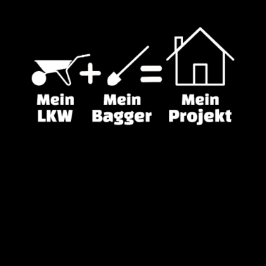 Motiv Schubkarre Schaufel Haus Hausbau Bauherren Outfit