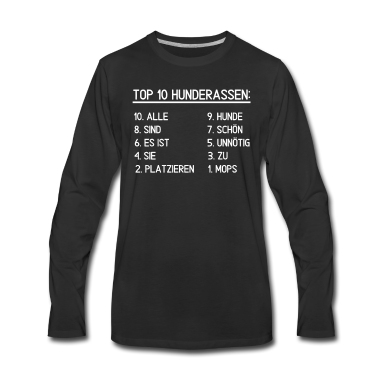 Einzug Langarmshirt - Mops - Motiv für Mops-Besitzer