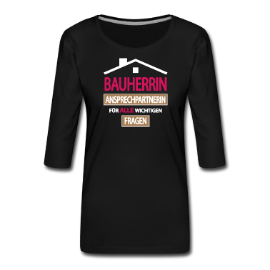 Einzug Langarmshirt - Bauherrin Fragen Bau Handwerker Zuhause Geschenk
