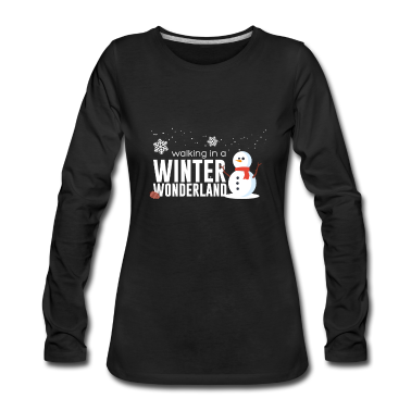 Einzug Langarmshirt - Wandern in einem Winterwunderland
