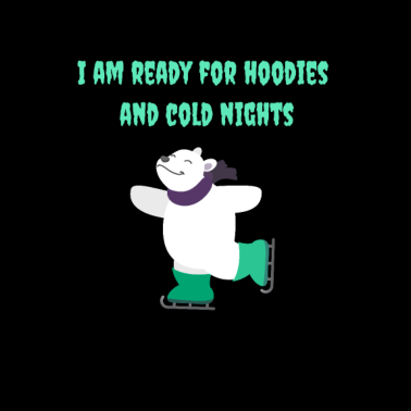 Motiv Eisbär beim Schlittschuhlaufen - Winterdesign