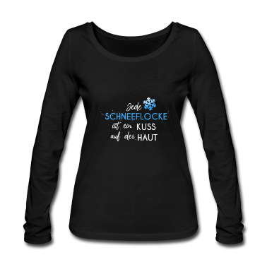 Einzug Langarmshirt - Jede Schneeflocke ist ein Kuss auf der Haut