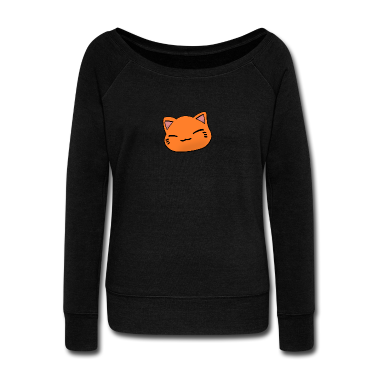 Einzug Langarmshirt - Nemuri Neko, Schlafende Katze, orange