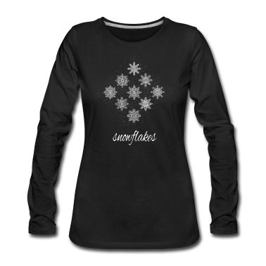 Einzug Langarmshirt - wunderschöne Schneeflocken - Winter - Schneefall