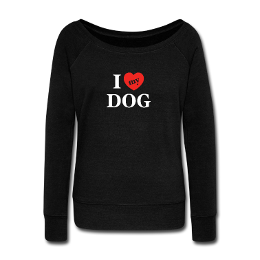 Einzug Langarmshirt - I Love Dog white Shirt Hundebesitzer Dogs