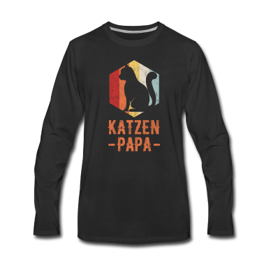Einzug Langarmshirt - Katzenpapa Katzenbesitzer Geschenk Katzenzüchter