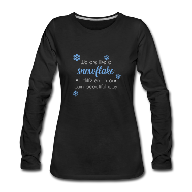 Einzug Langarmshirt - Wir sind wie eine Schneeflocke. Jede anders auf...