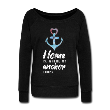 Einzug Langarmshirt - Home is where my anchor drops Anker Heimat Zuhause