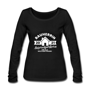 Einzug Langarmshirt - Bauherrin 2021 Hausbau Eigenheim Baustelle Haus