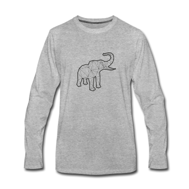 Einzug Langarmshirt - Elefant 3D Kontur