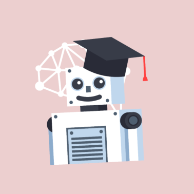 Motiv Studierender Roboter - künstliche Intelligenz