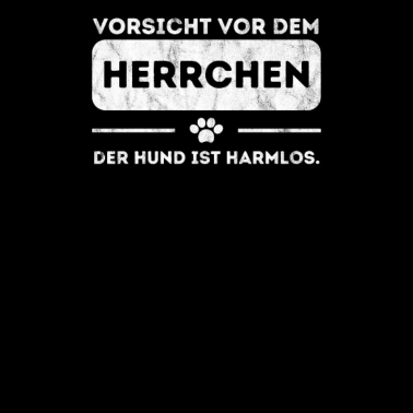 Motiv Vorsicht vor dem Herrchen T-Shirt Hundebesitzer