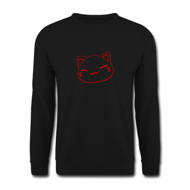 Einzug Pullover - Nemuri Neko, Schlafende Katze, rot