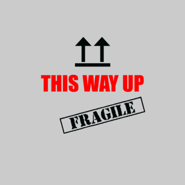 Motiv This way up Umzug Umzugskarton Lager lustig Humor