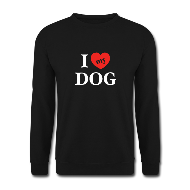 Einzug Pullover - I Love Dog white Shirt Hundebesitzer Dogs