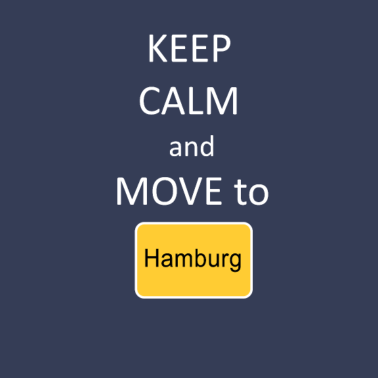 Motiv Keep calm and move to Hamburg