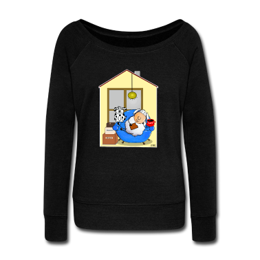 Einzug Pullover - Haus und Hund weiße Kontur