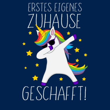 Motiv Einzug Bauherrin eigene Wohnung Damen Einhorn