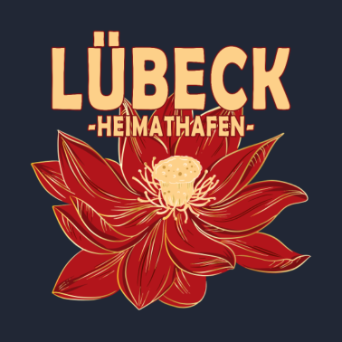 Motiv Lübeck Heimathafen mit roter Blüte