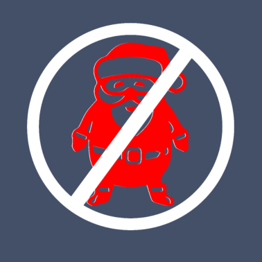 Motiv Weihnachten Weihnachtsmann Lustig Verboten Schild