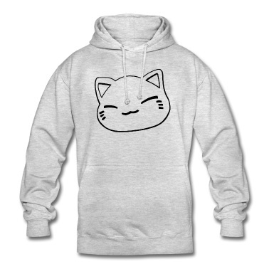 Einzug Hoodie - Nemuri Neko, Schlafende Katze, schwarz