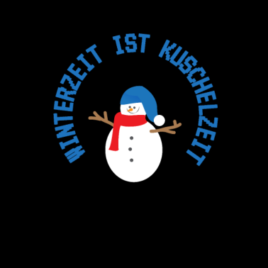 Motiv Winterzeit ist Kuschelzeit - Schneemann mit Mütze
