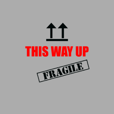 Motiv This way up Umzug Umzugskarton Lager lustig Humor