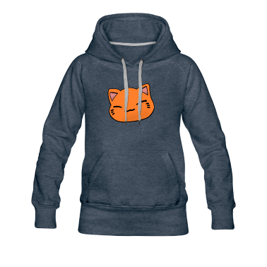 Einzug Hoodie - Nemuri Neko, Schlafende Katze, orange