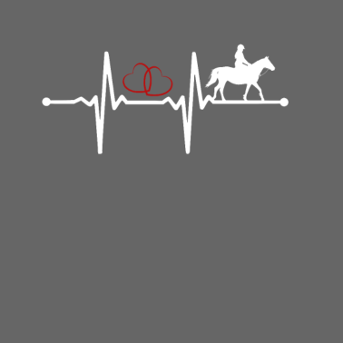 Motiv Heartbeat Horse Reiten Pferde Shirt