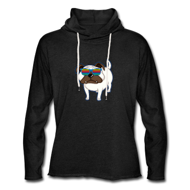 Einzug Hoodie - Hunde Mops Shirt - PUG GLASSES