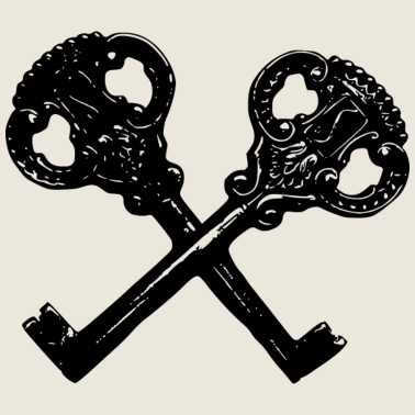 Motiv Antik Vintage Retro Wappen Schlüssel Motiv