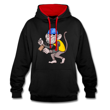 Einzug Hoodie - Bauherr Hausbauer Hausbau Affe Geschenk
