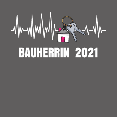Motiv Bauherrin 2021 EKG Herzschlag Hausbau Geschenk
