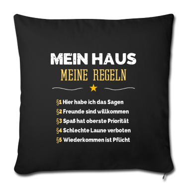 Einzug Kissenbezug - Geschenk zum Einzug Hausregeln