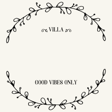 Motiv Kranz | Villa | mit Namen bedrucken (lang)